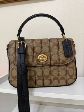 Coach Marlie Top Handle Satchel In Signature Canvas Quilting